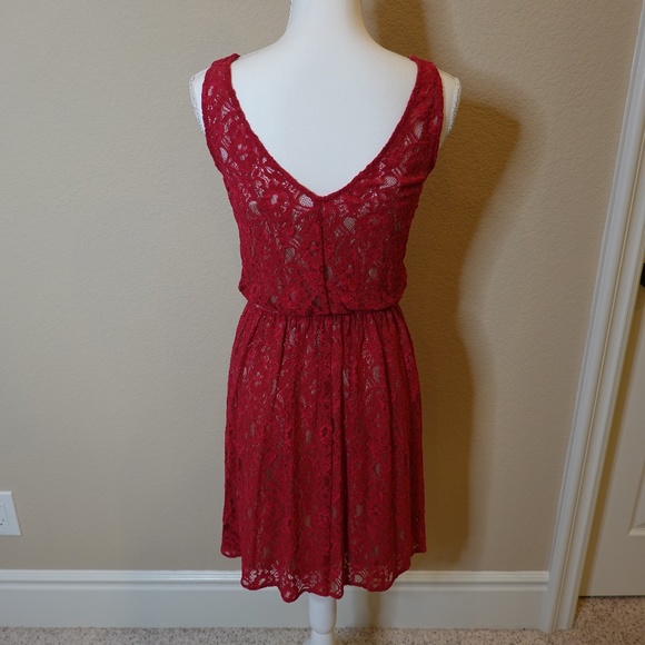 Bloomingdale's Aqua Scarlet Lace Sleeveless Dress - Picture 4 of 5